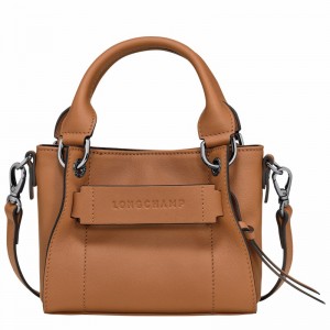 Beige Longchamp 3D XS Handbag - Leather UK | 10254HCV016