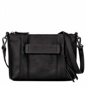 Black Longchamp 3D S Crossbody bag - Leather UK | 10199HCV001