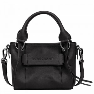 Black Longchamp 3D XS Handbag - Leather UK | 10254HCV001