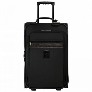 Black Longchamp Boxford M Suitcase - Recycled canvas UK | L1429080001-