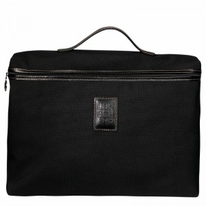 Black Longchamp Boxford S Briefcase - Recycled canvas UK | L2182080001