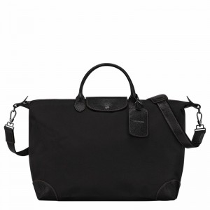 Black Longchamp Boxford S Travel bag - Recycled canvas UK | L1624080001-