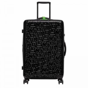 Black Longchamp LGP Travel L Suitcase - Polycarbonate UK | 24025423001-