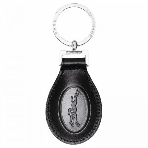 Black Longchamp Le FOULONNÉ Key-rings - Leather UK | L6926078047-