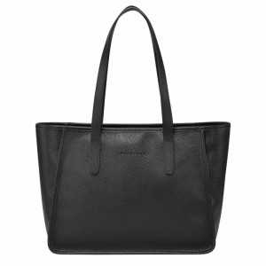 Black Longchamp Le FOULONNÉ L Tote bag - Leather UK | 10190021001