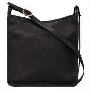 Black Longchamp Le FOULONNÉ M Crossbody bag - Leather UK | 10140021001