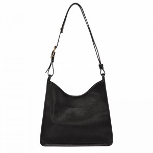 Black Longchamp Le FOULONNÉ M Hobo bag - Leather UK | 10155021001