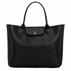 Black Longchamp Le Pliage City L Tote bag - Canvas UK | 10182HYQ001