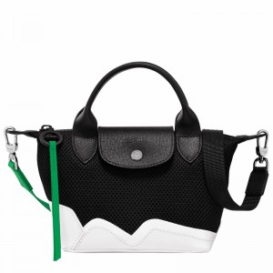 Black Longchamp Le Pliage Collection XS Handbag - Canvas UK | L1500HFF001