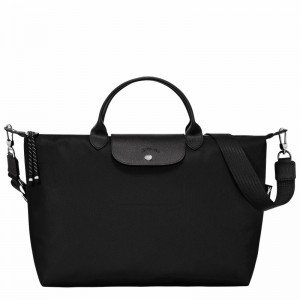 Black Longchamp Le Pliage Energy XL Handbag - Recycled canvas UK | L1630HSR001