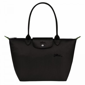 Black Longchamp Le Pliage Green M Tote bag - Recycled canvas UK | L2605919001