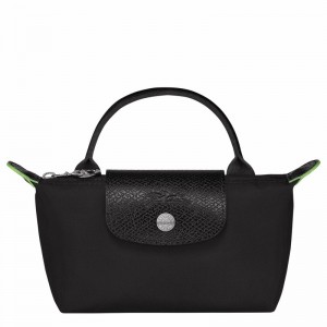 Black Longchamp Le Pliage Green Pouch with handle - Recycled canvas UK | 34175919001-