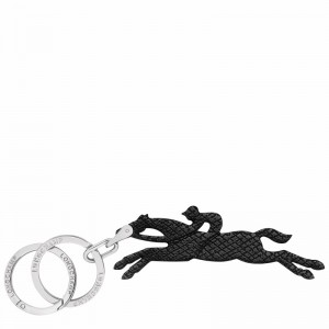 Black Longchamp Le Pliage Key rings - Leather UK | 36075H17001-