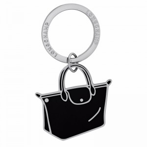 Black Longchamp Le Pliage Key rings - Metal UK | 36070MET001