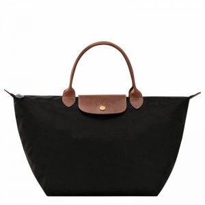 Black Longchamp Le Pliage Original M Handbag - Recycled canvas UK | L1623089001