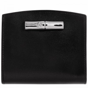 Black Longchamp Le Roseau Wallet - Leather UK | 30011HCL001