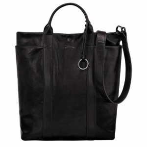 Black Longchamp Parisis M Tote bag - Leather UK | 10265HFC001-