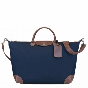 Blue Longchamp Boxford S Travel bag - Recycled canvas UK | L1624080127-