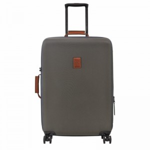 Brown Longchamp Boxford L Suitcase - Recycled canvas UK | 24018080042