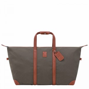 Brown Longchamp Boxford L Travel bag - Recycled canvas UK | L1223080042