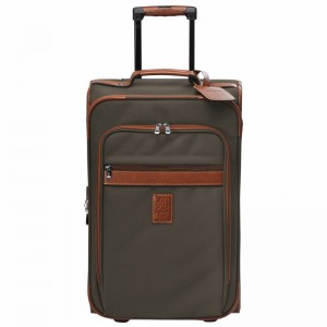 Brown Longchamp Boxford M Suitcase - Recycled canvas UK | L1429080042-