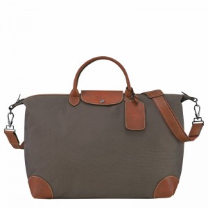 Brown Longchamp Boxford S Travel bag - Recycled canvas UK | L1624080042