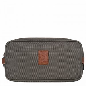 Brown Longchamp Boxford Toiletry case - Recycled canvas UK | L1034080042