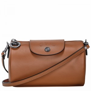 Brown Longchamp Le Pliage Xtra XS Crossbody bag - Leather UK | 10255987504