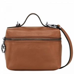 Brown Longchamp Le Pliage Xtra XS Vanity - Leather UK | 10187987504