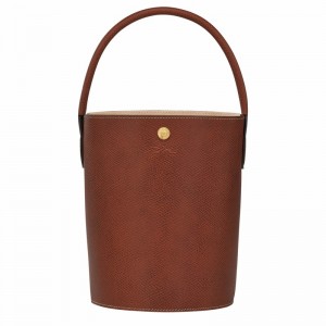 Brown Longchamp ÉPURE S Bucket bag - Leather UK | 10161HYZ035