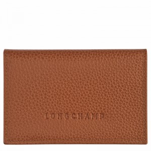 Caramel Longchamp Le FOULONNÉ Card holder - Leather UK | L3243021121-