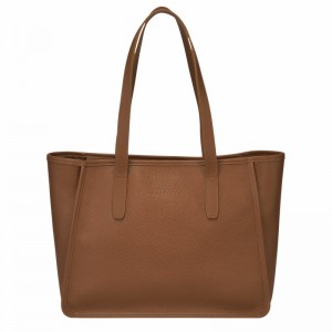 Caramel Longchamp Le FOULONNÉ L Tote bag - Leather UK | 10190021121