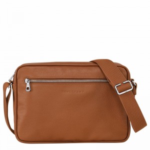 Caramel Longchamp Le FOULONNÉ M Camera bag - Leather UK | 20044021F72