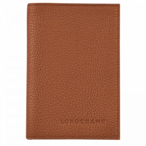 Caramel Longchamp Le FOULONNÉ Passport cover - Leather UK | L3416021121-