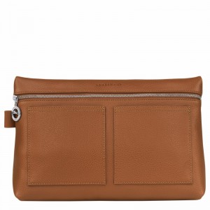 Caramel Longchamp Le FOULONNÉ Toiletry case - Leather UK | 24023021F72-