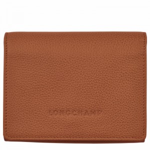 Caramel Longchamp Le FOULONNÉ Wallet - Leather UK | 30021021121