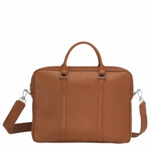 Caramel Longchamp Le FOULONNÉ XS Briefcase - Leather UK | L2121021F72