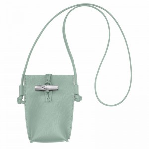 Celadon Longchamp Le Roseau Phone case - Leather UK | 34180HFP282