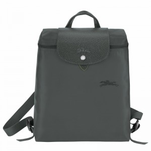 Deep Grey Longchamp Le Pliage Green M Backpack - Recycled canvas UK | L1699919P66-