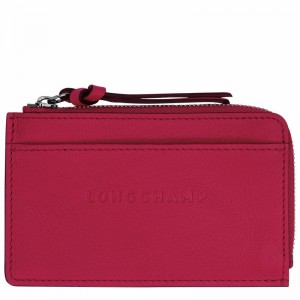 Fuchsia Longchamp 3D Card holder - Leather UK | 30034HCVJ13-