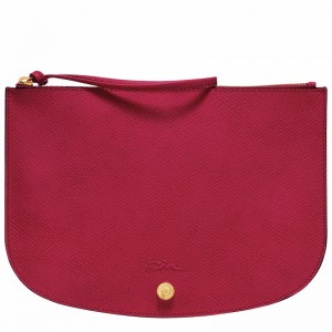 Fuchsia Longchamp ÉPURE Pouch - Leather UK | 10250HYZJ13