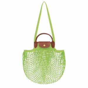 Green Light Longchamp Le Pliage Filet L Mesh bag - Canvas UK | 10121HVH355