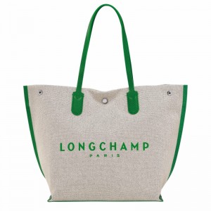 Green Longchamp Essential L Tote bag - Canvas UK | 10090HSG129