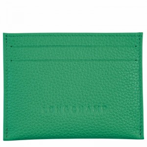 Green Longchamp Le FOULONNÉ Cardholder - Leather UK | L3218021129-