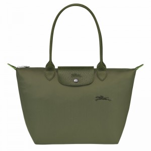 Green Longchamp Le Pliage Green M Tote bag - Recycled canvas UK | L2605919479