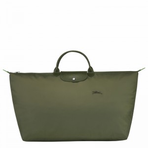 Green Longchamp Le Pliage Green M Travel bag - Recycled canvas UK | L1625919479