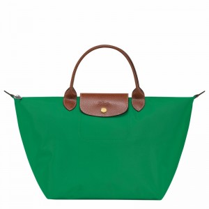 Green Longchamp Le Pliage Original M Handbag - Recycled canvas UK | L1623089P88