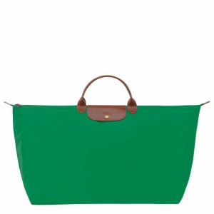 Green Longchamp Le Pliage Original M Travel bag - Recycled canvas UK | L1625089P88-