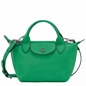 Green Longchamp Le Pliage Xtra XS Handbag - Leather UK | L1500987249