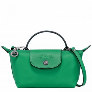 Green Longchamp Le Pliage Xtra XS Pouch - Leather UK | 34205987249